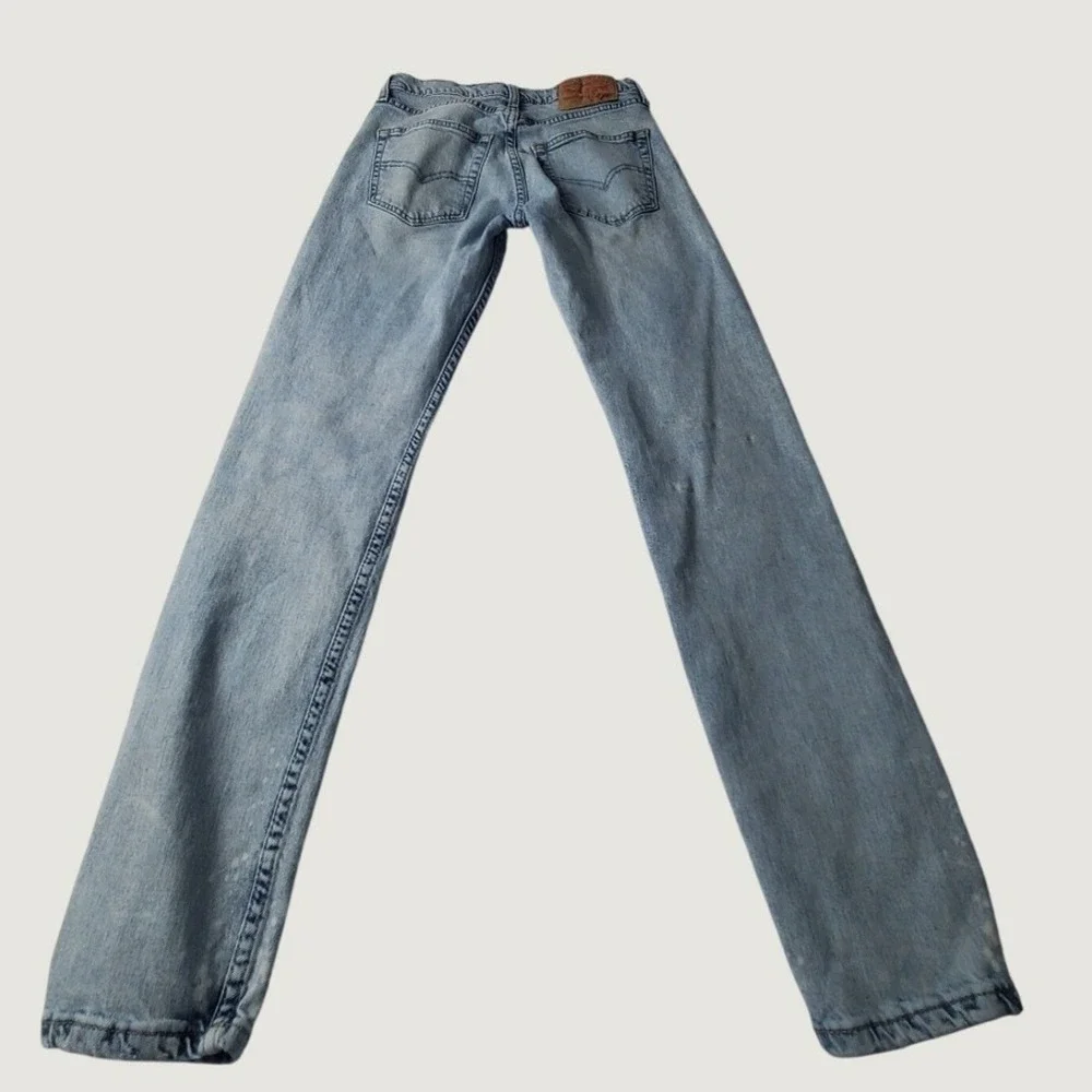 Levis Light Wash Paint Splatter Denim Jeans 512  Mens W29 L32